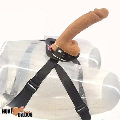 9.1in Silicone Soft Large Dual Density Strap On Dildo For Lesbian Male Gay