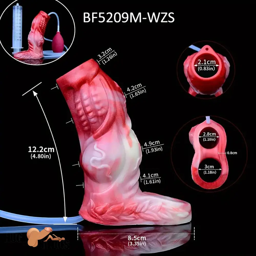 4.8in 5.59in Soft Liquid Silicone Monster Dildo Sleeve For Delay Time