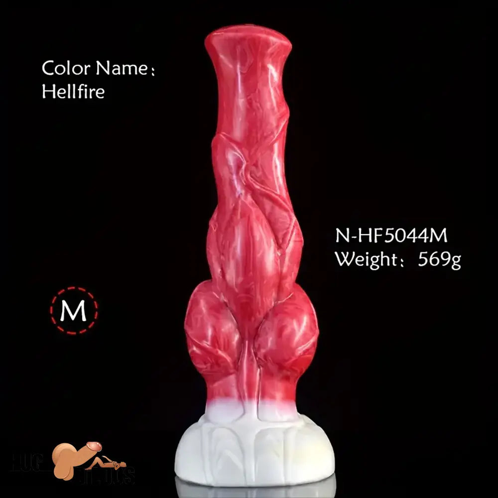 9.57in Animal Big Dog Silicone Soft G Spot Dildo With Strong Suction Base