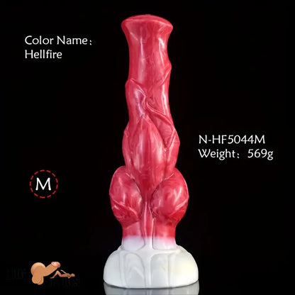 9.57in Animal Big Dog Silicone Soft G Spot Dildo With Strong Suction Base