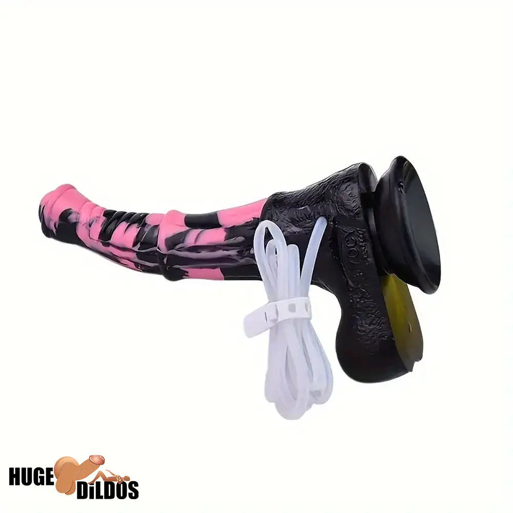 9.64in 13.77 Big Horse Animal Cock Silicone Ejaculation Dildo For Clit Play