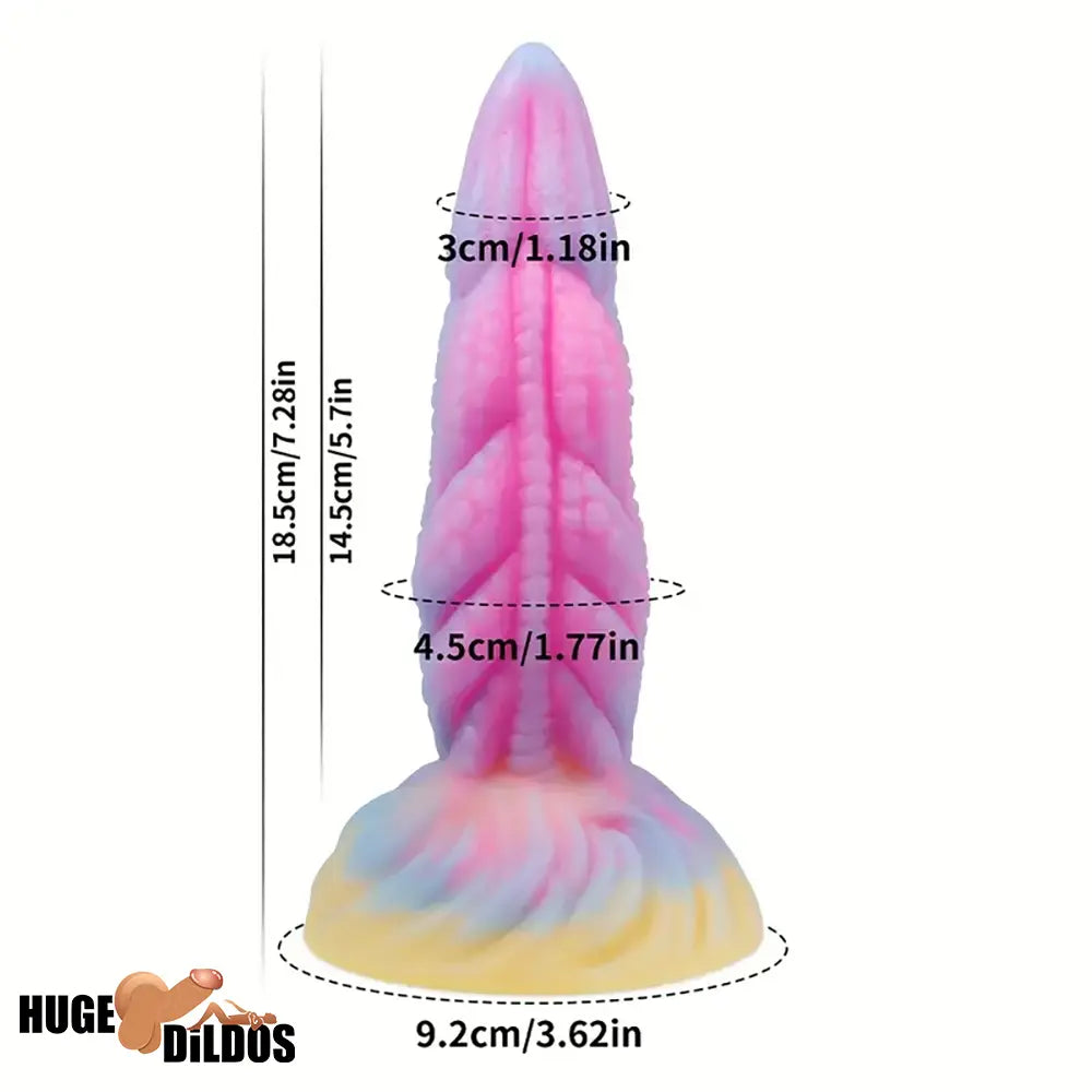 High-Quality Night-Glowing Liquid Silicone Fantasy Monster Luminous Dildo