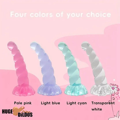 6.69in Real Fantasy Odd Twist Dildo For Women Vagina With Sucker Toy