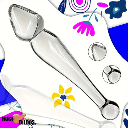 7.68in Unisex Glass Double Heads Dildo Waterproof External Anal Opener