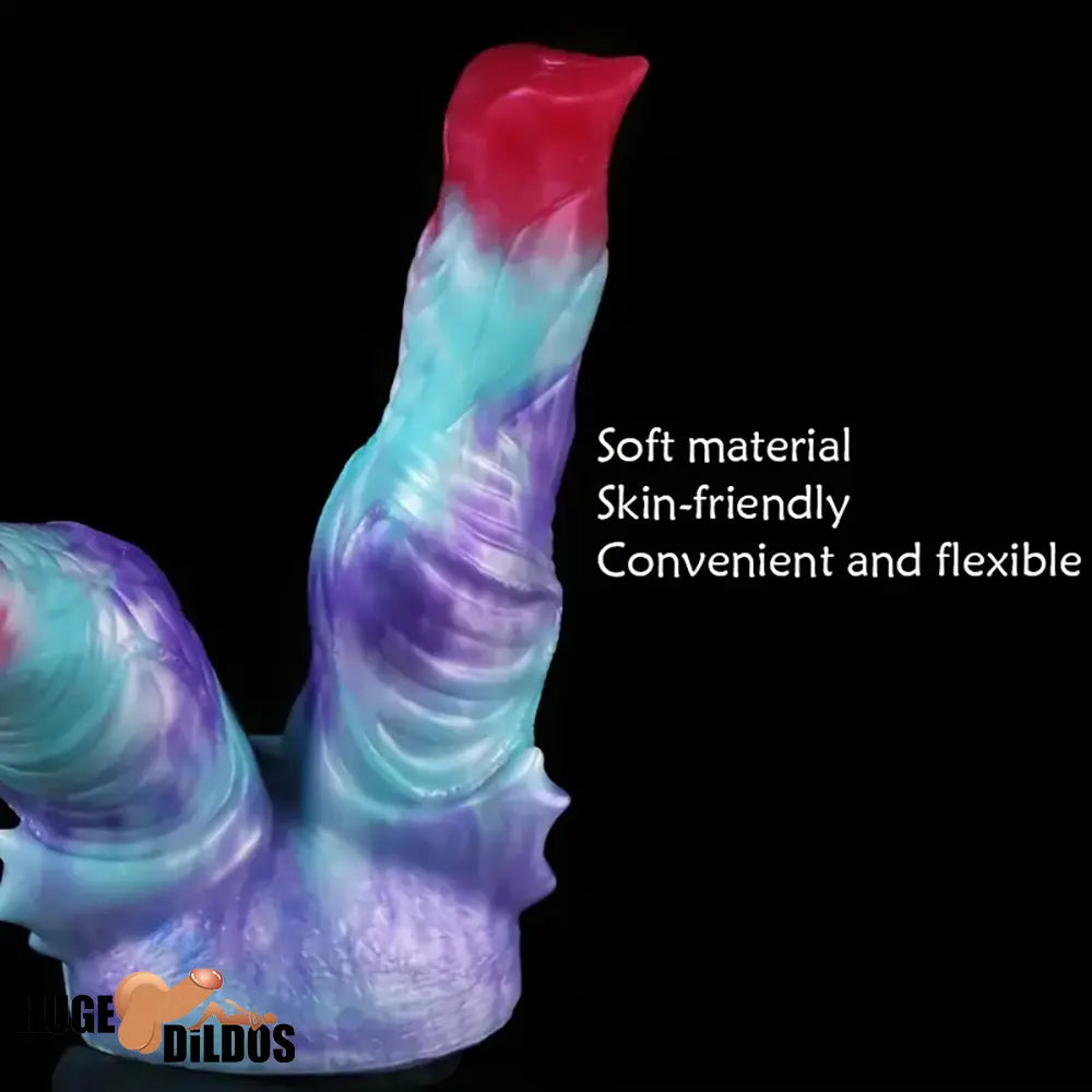 8.7in Silicone Flexible Monster Double Sided Fantasy Dildo For Handheld Sex