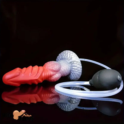8.27in Fantasy Monster Squirting Dragon Big Silicone Soft Handheld Dildo