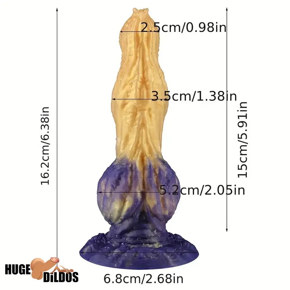6.38in Liquid Silicone Soft Monster Body-Safe Dildo For Women Sex Pleasure