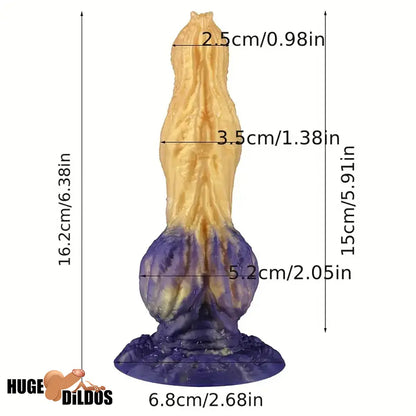 6.38in Liquid Silicone Soft Monster Body-Safe Dildo For Women Sex Pleasure