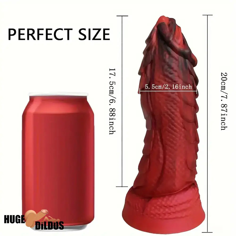7.87in Silicone Flexible Snake Fantasy Handheld Dildo For Couples Lesbian