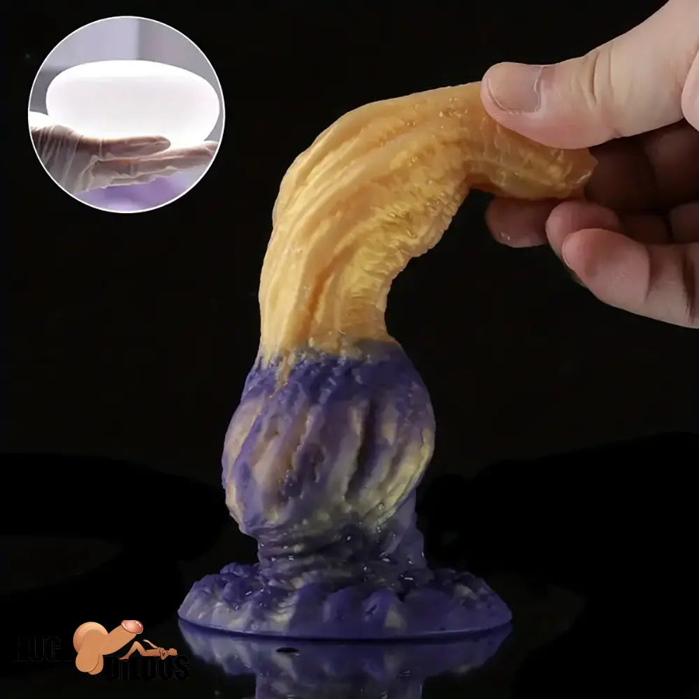 6.38in Liquid Silicone Soft Monster Body-Safe Dildo For Women Sex Pleasure