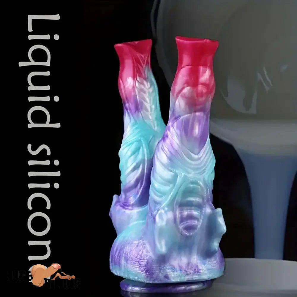 8.7in Silicone Flexible Monster Double Sided Fantasy Dildo For Handheld Sex