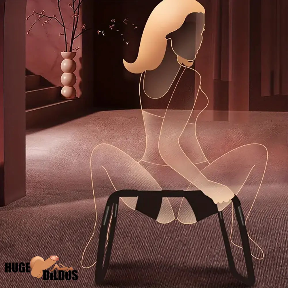 BDSM Metal Sex Dildo Chair With Armrest For Couple Flirting Sex Toy