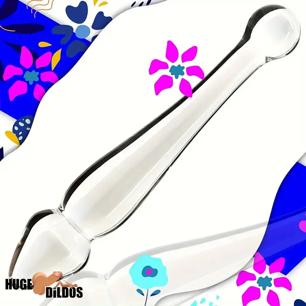 7.68in Unisex Glass Double Heads Dildo Waterproof External Anal Opener