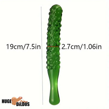 Multiple Lengths Cock Fruit Vegetable Crystal Clear Glass Anal Plug Dildo