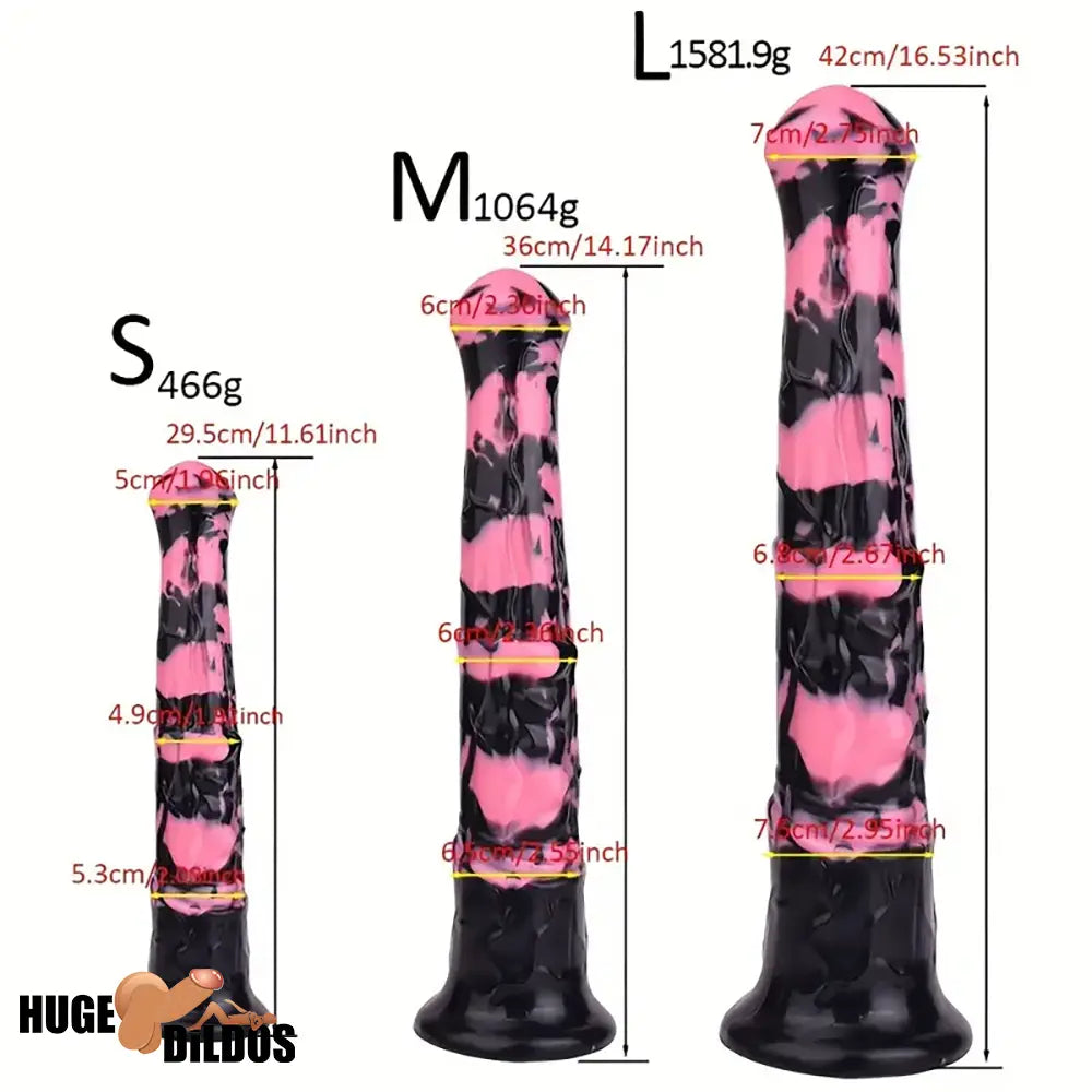 11.61in 14.17in 16.53in Big Long Realistic Animal Horse Cock Clit Penis Dildo