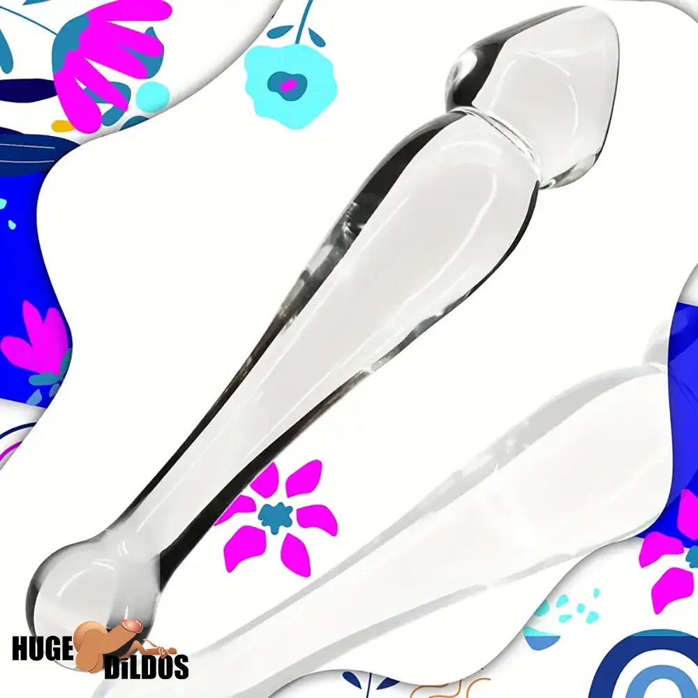 7.68in Unisex Glass Double Heads Dildo Waterproof External Anal Opener