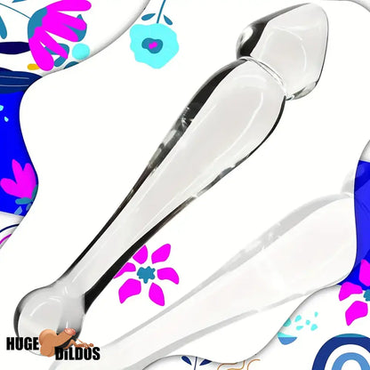 7.68in Unisex Glass Double Heads Dildo Waterproof External Anal Opener