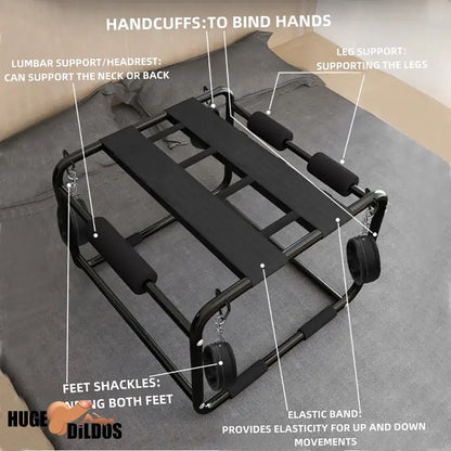 Multi-Functional BDSM Metal Sex Dildo Chair Bondage Ergonomic Design