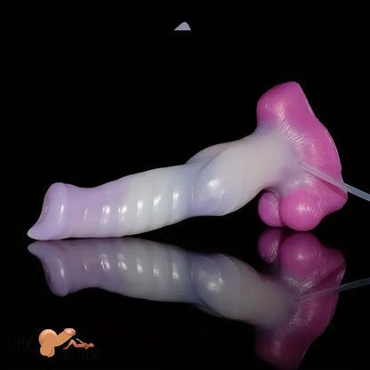 10.23in Fantasy Animal Dog Cock Knot Ejaculating Big Dildo For Sex Toy