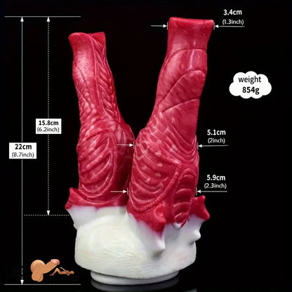 8.7in Silicone Flexible Monster Double Sided Fantasy Dildo For Handheld Sex