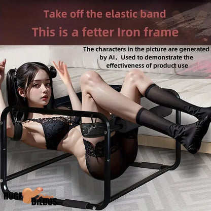 Multi-Functional BDSM Metal Sex Dildo Chair Bondage Ergonomic Design