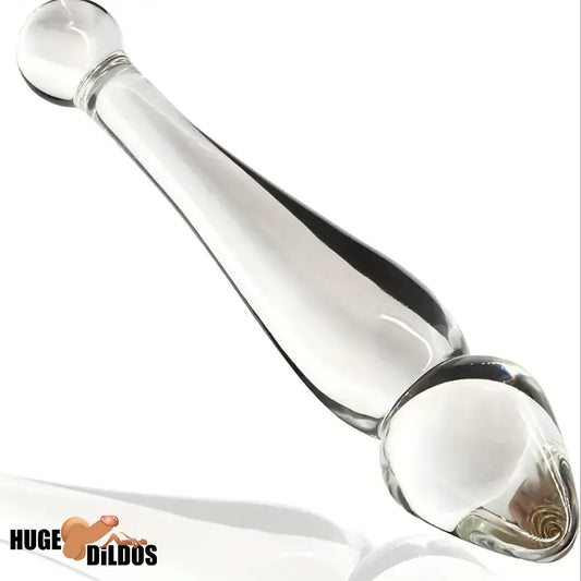 7.68in Unisex Glass Double Heads Dildo Waterproof External Anal Opener
