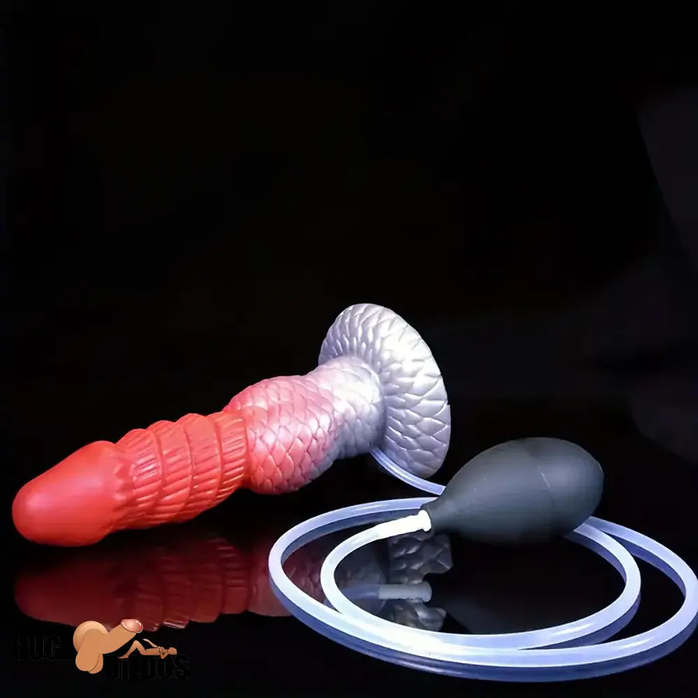8.27in Fantasy Monster Squirting Dragon Big Silicone Soft Handheld Dildo
