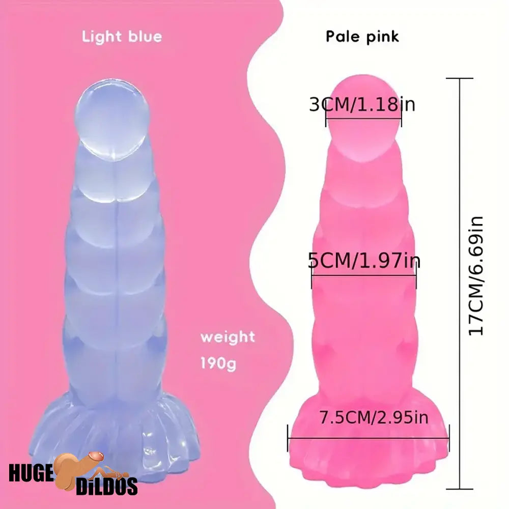 6.69in Real Fantasy Odd Twist Dildo For Women Vagina With Sucker Toy