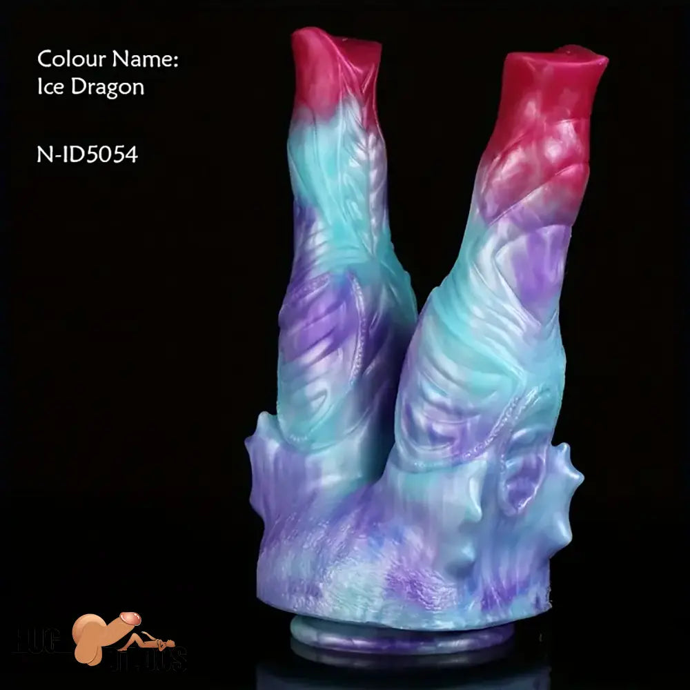 8.7in Silicone Flexible Monster Double Sided Fantasy Dildo For Handheld Sex
