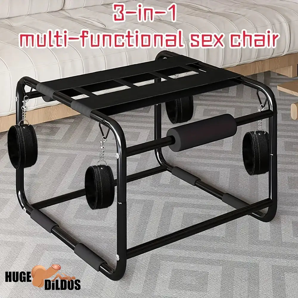 Multi-Functional BDSM Metal Sex Dildo Chair Bondage Ergonomic Design