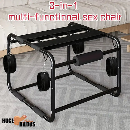 Multi-Functional BDSM Metal Sex Dildo Chair Bondage Ergonomic Design