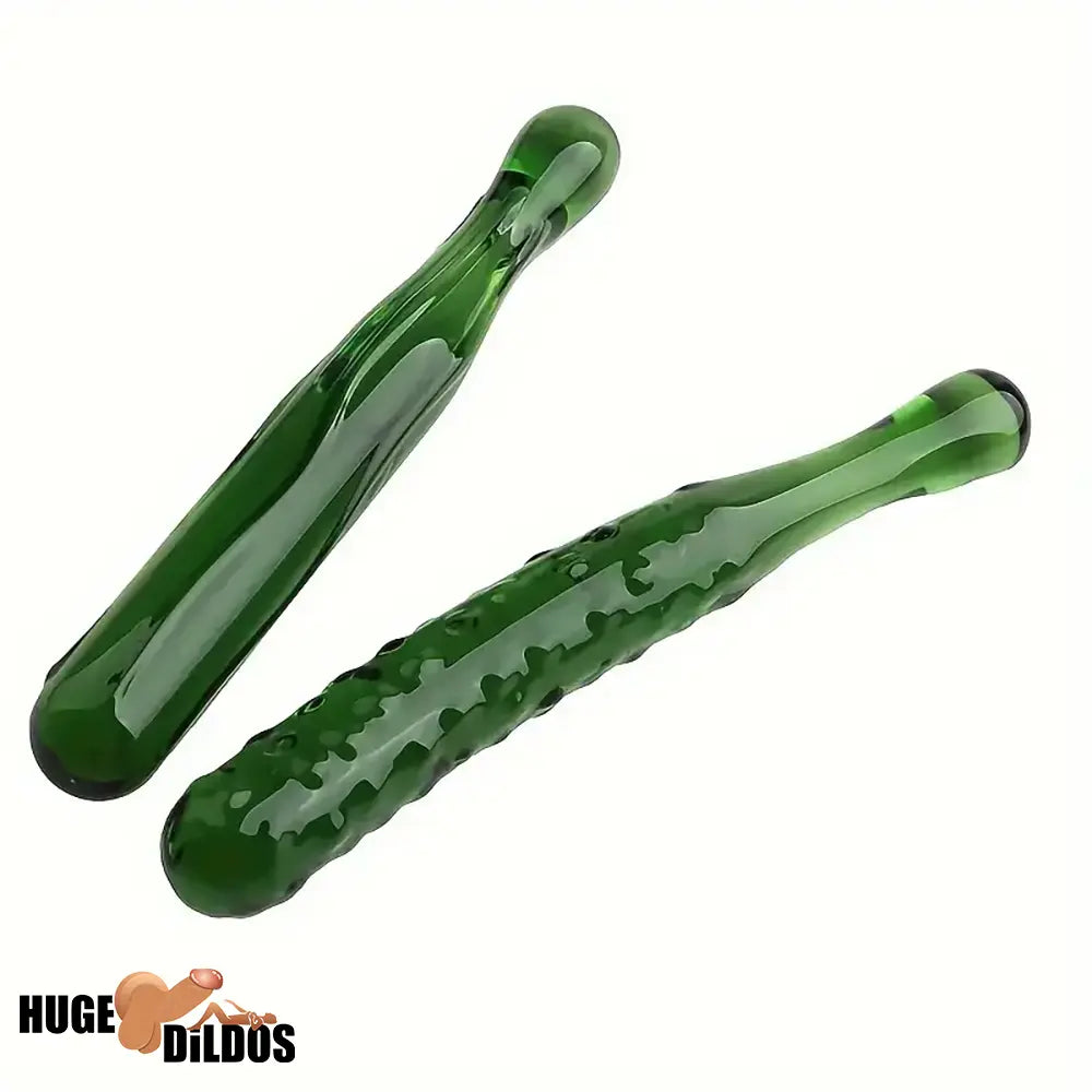 Multiple Lengths Cock Fruit Vegetable Crystal Clear Glass Anal Plug Dildo
