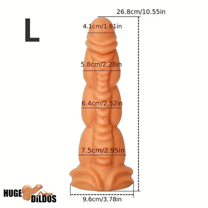 5.91in 8.66in 10.55in Unisex Silicone Fantasy Big Ideal Soft Love Dildo
