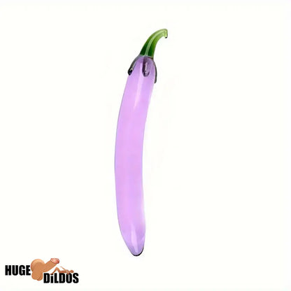 Multiple Lengths Cock Fruit Vegetable Crystal Clear Glass Anal Plug Dildo