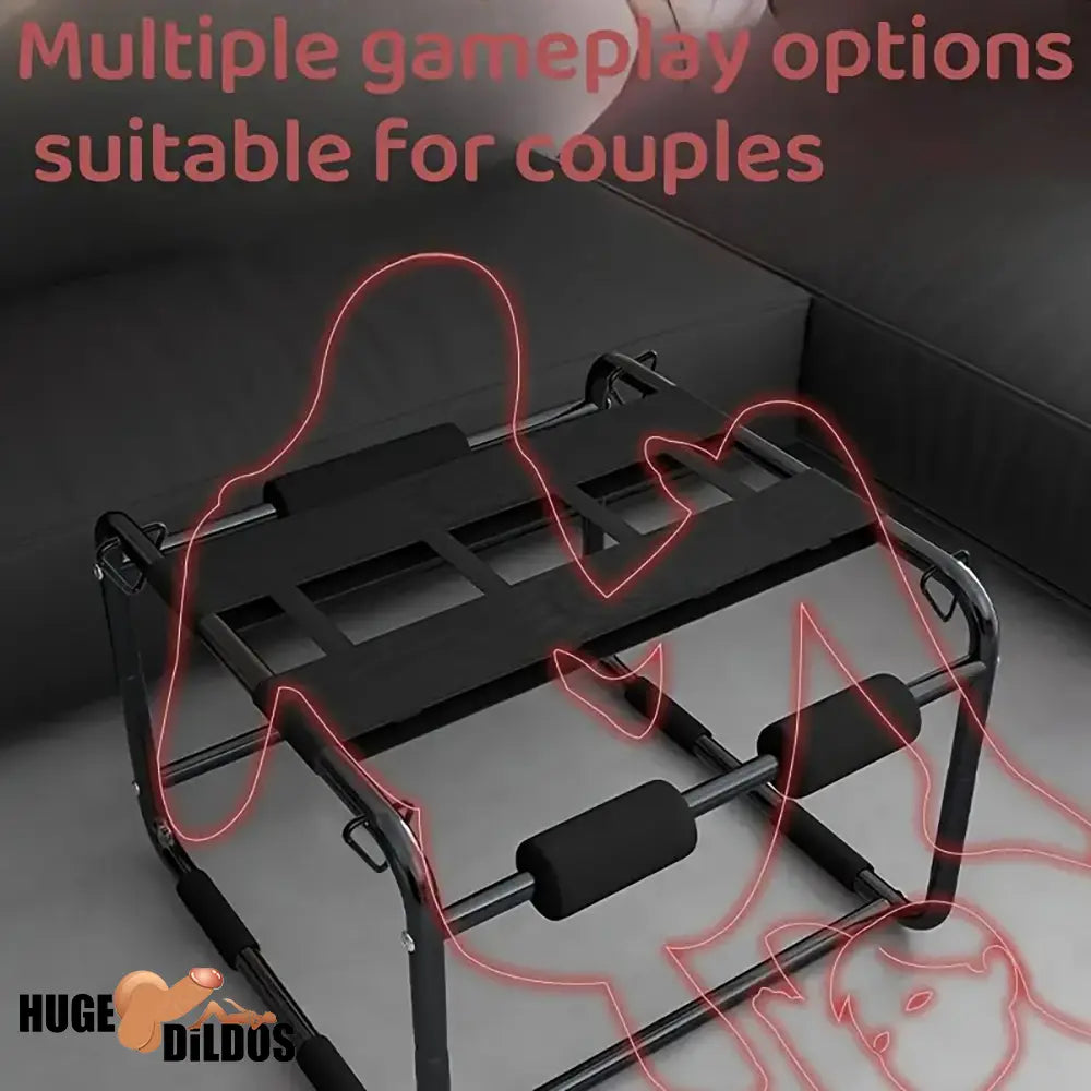 Multi-Functional BDSM Metal Sex Dildo Chair Bondage Ergonomic Design