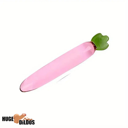 Multiple Lengths Cock Fruit Vegetable Crystal Clear Glass Anal Plug Dildo