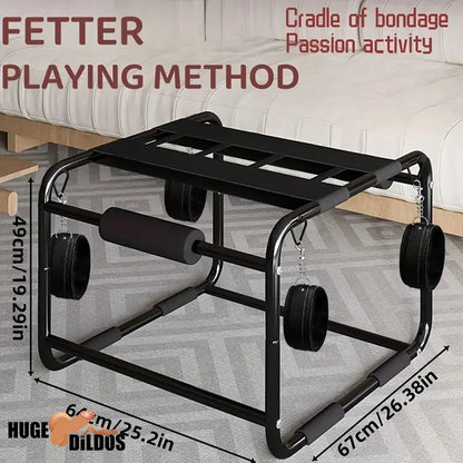 Multi-Functional BDSM Metal Sex Dildo Chair Bondage Ergonomic Design