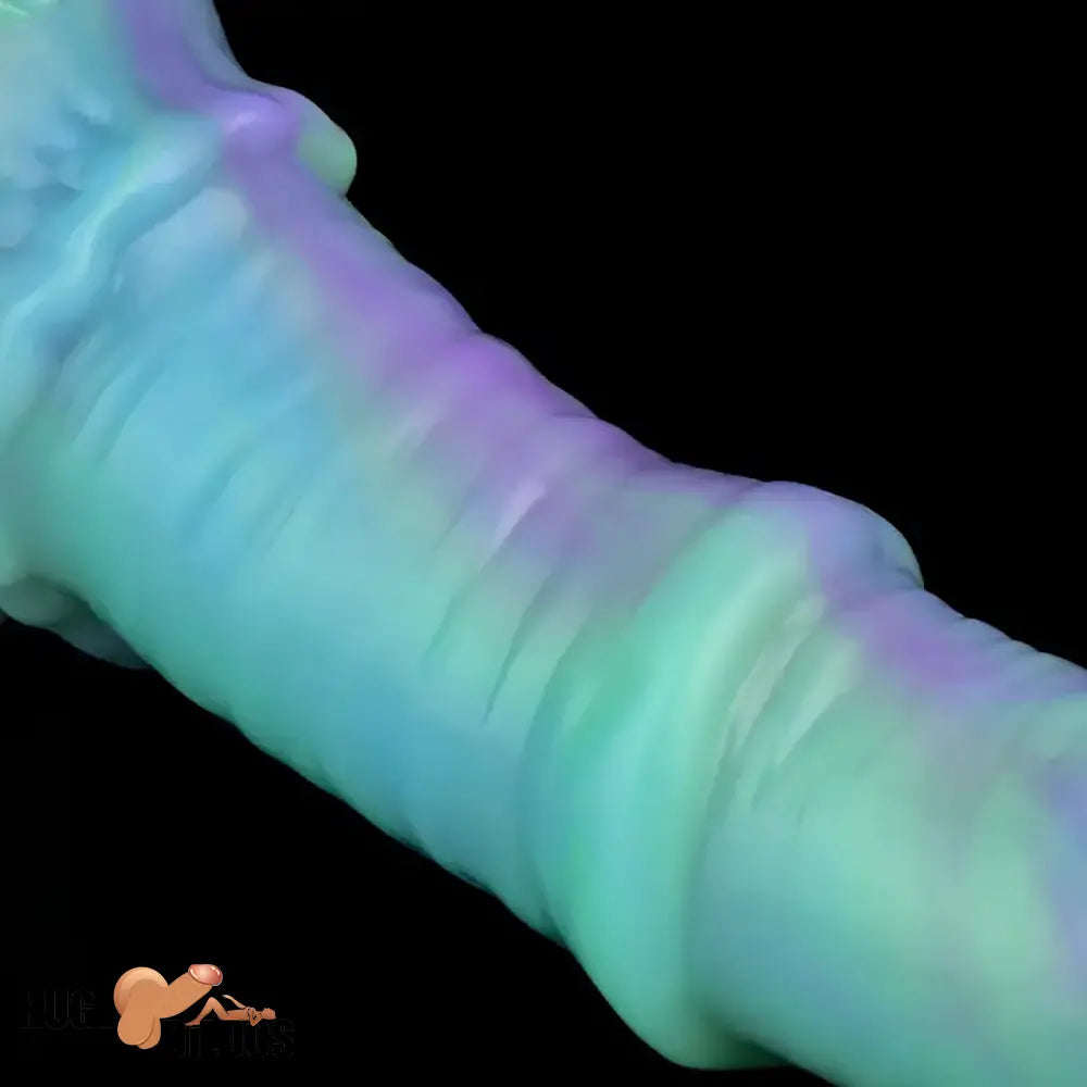 8.07in Silicone Soft Dildo Sleeve Horse Dick Luminous Penis Extender