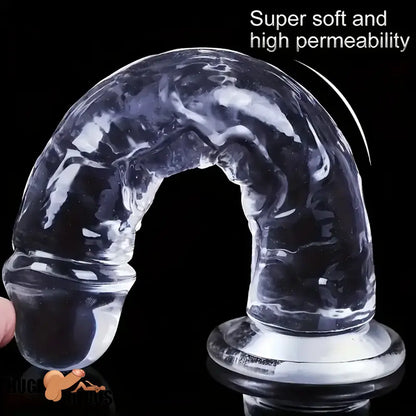 6.5in 7.68in 9.65in Clear Real Dildo For G-Spot Vaginal Anal Sex Stimulation