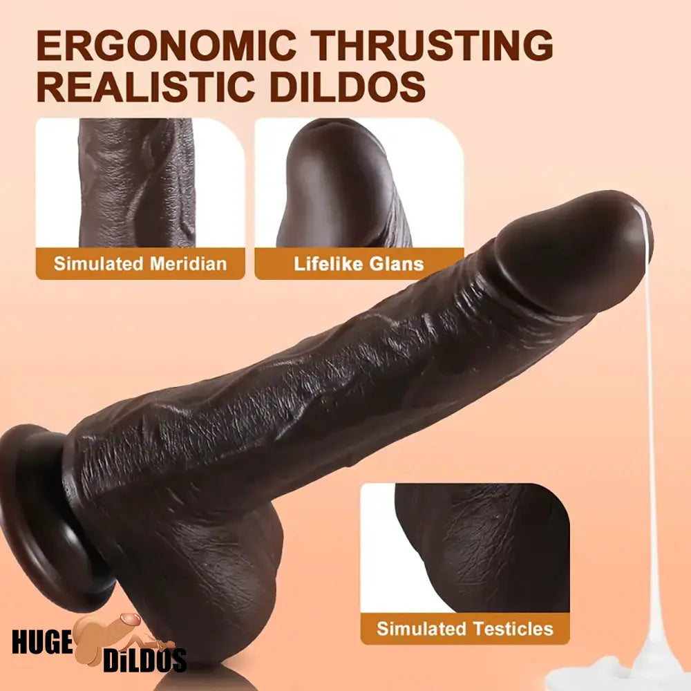 8.7in Soft Big Silicone Thrusting Rotating Heating Remote Electric Auto Dildo