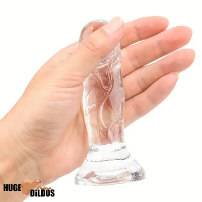 4.7in Clear Small Jelly Cock Dildo For G-Spot Vaginal Cock Sex Stimulation