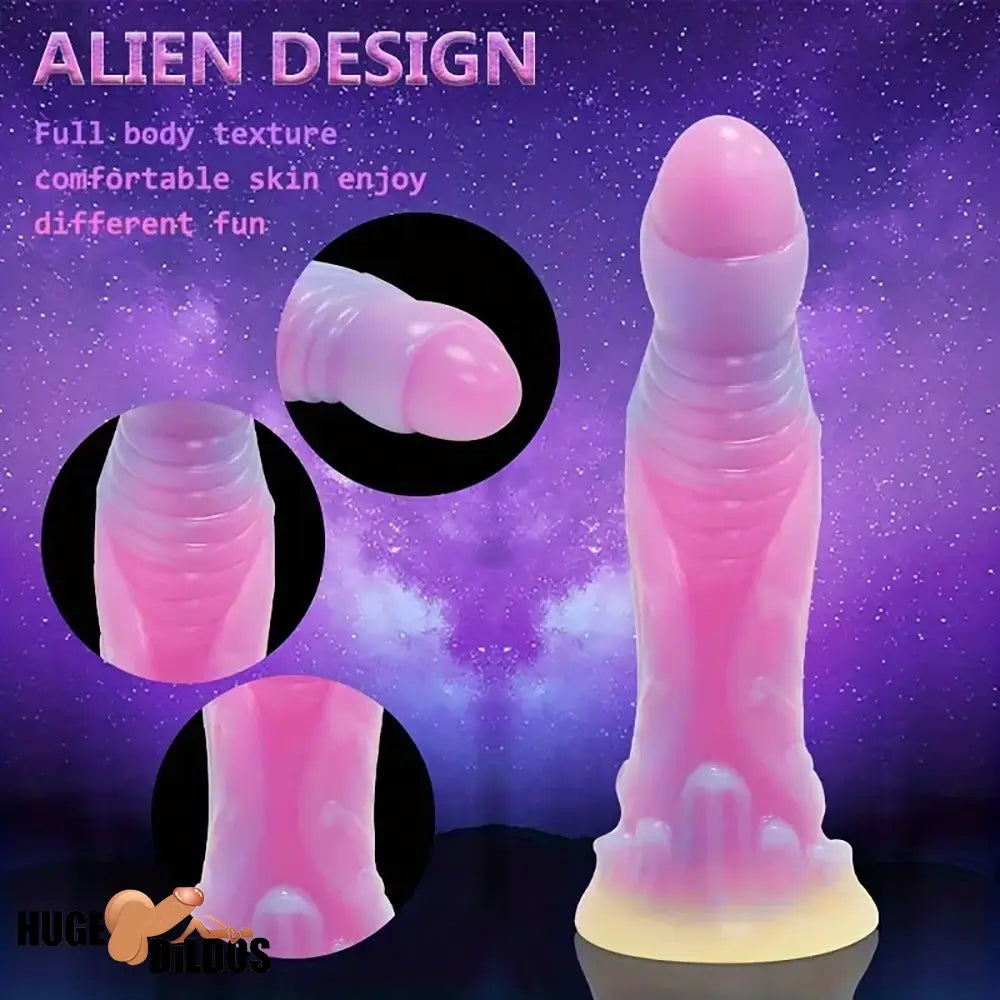 High-Quality Night-Glowing Liquid Silicone Fantasy Monster Luminous Dildo
