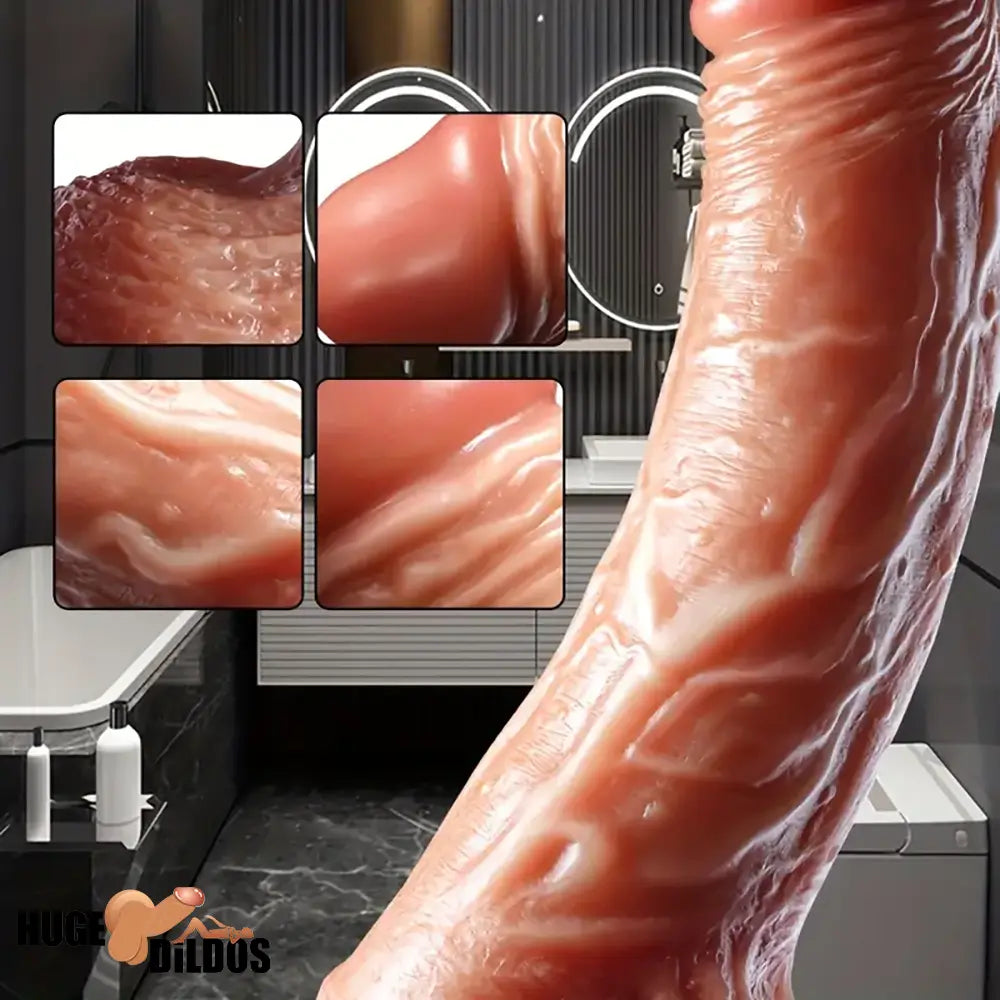 7.6in 8.66in Swing Vibrating Thrusting Big Silicone Soft Heated Electric Dildo