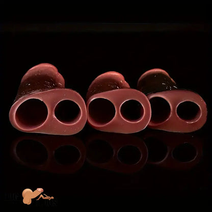 4.53in 5.24in 6.02in Silicone Soft Hollow Dildo Sleeve For Enlargement