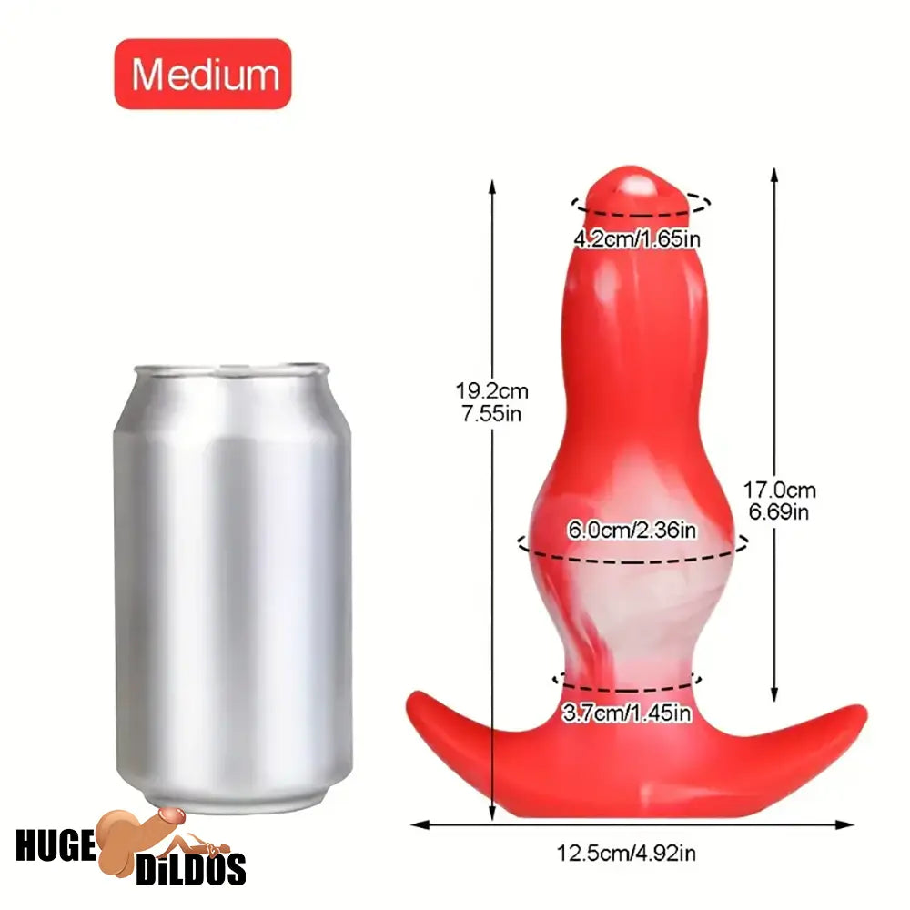5.98in 7.55in 8.66in Fantasy Monster Silicone Soft Animal Dog Knotted Dildo