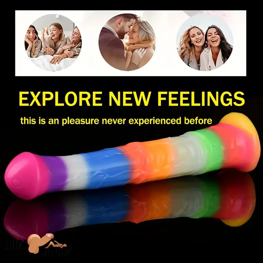 11.61in Big Silicone Cock Horse Luminous Animal Dildo BDSM G Spot Cock