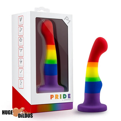 5.83in Unisex Silicone Soft Rainbow Dildo Sex Toy For Gay LGBT Anal Toy