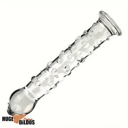 6.9in Clear Real Glass Crystal Dildo For G-Spot Vaginal Anal Sex Stimulation