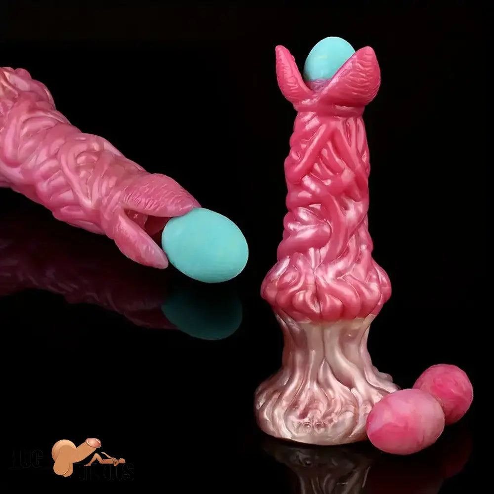 7.99in Silicone Soft Big Knot Alien Ovipositor Dildo For Women Men Lay Eggs