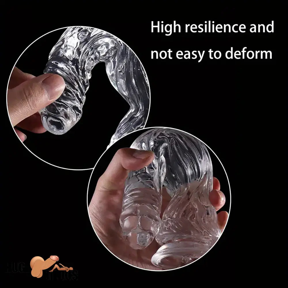 9.5in 10.7in 11.8in Clear Crystal Huge Animal Dildo For Love Cock Sex Toy